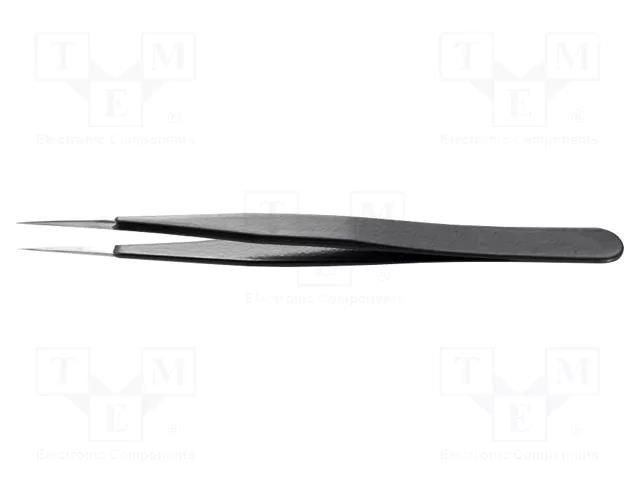 Tweezers; Blade tip shape: sharp; Tweezers len: 120mm; ESD IDEAL-TEK IDL-3.SA.NE.6