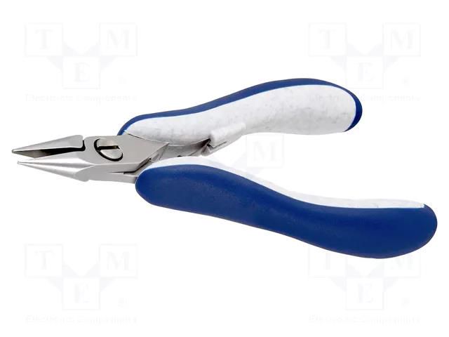 Pliers; smooth gripping surfaces,half-rounded nose; ESD; 130mm IDEAL-TEK IDL-ES6021.CR.BG