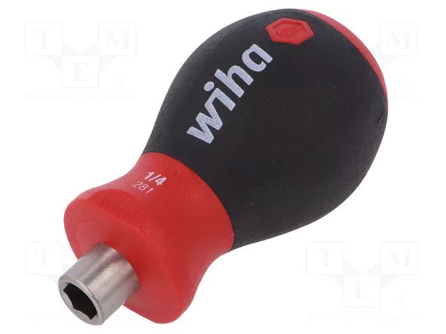 Screwdriver handle; Stubby SoftFinish®; Holder: C6,3mm,magnetic WIHA WIHA.29463