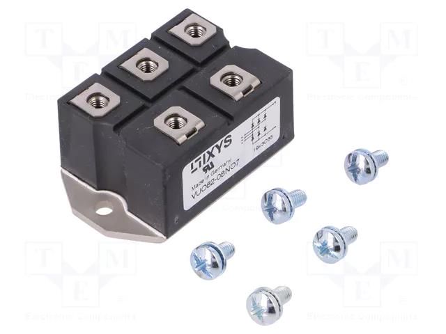 Bridge rectifier: three-phase; Urmax: 800V; If: 90A; Ifsm: 750A IXYS VUO82-08NO7