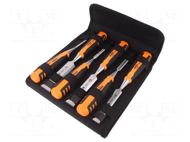 Kit: chisels; wood,professional; 6mm,10mm,12mm,18mm,25mm,32mm BAHCO SA.424P-S6-PP