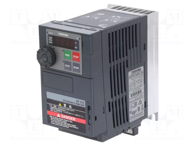 Vector inverter; Max motor power: 0.37kW; Usup: 200÷230VAC; VFS15 TOSHIBA VFS15S-2004PL-W