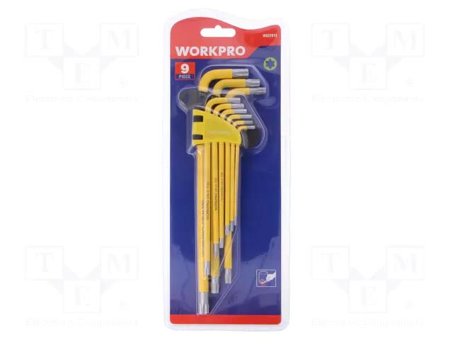 Wrench-set; Torx® with protection; Chrom-vanadium steel; 9pcs. Workpro WP-W022012WE