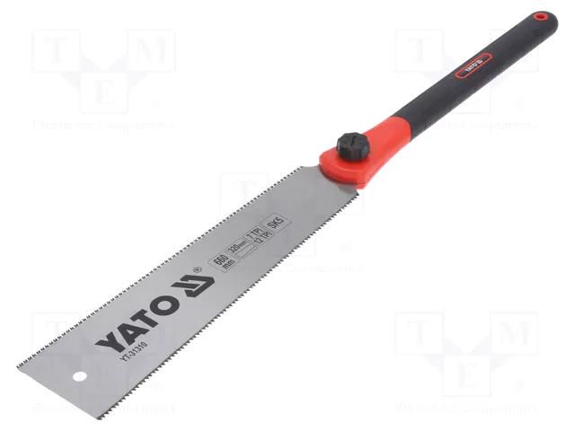 Saw; double-sided,japanese,manual; wood; 12teeth/inch; 320mm YATO YT-31310