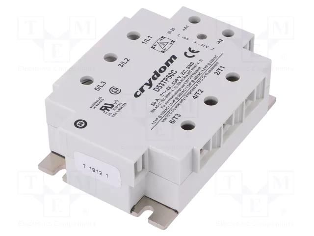 Relay: solid state; 50A; Uswitch: 48÷530VAC; 3-phase; -40÷80°C SENSATA / CRYDOM D53TP50C