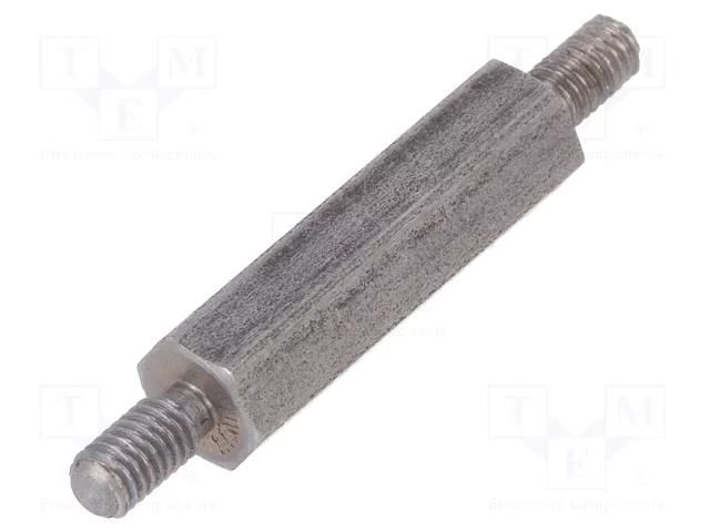 Screwed spacer sleeve; 20mm; Ext.thread: M3; hexagonal DREMEC TMM-M3X20/DR444