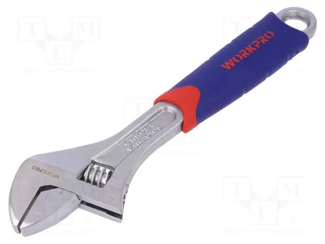 Wrench; adjustable; 250mm; Tool material: chrome-vanadium steel Workpro WP-W072010WE