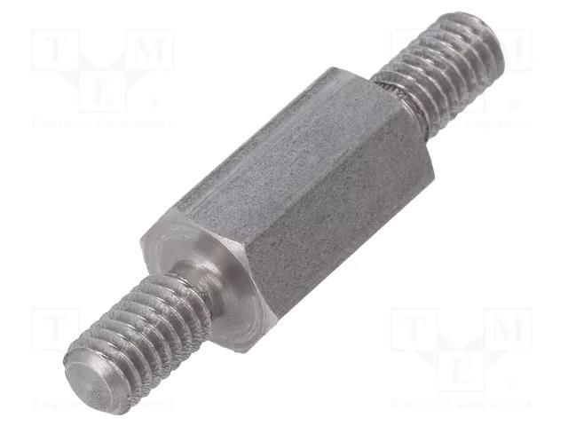 Screwed spacer sleeve; 12mm; Ext.thread: M4; hexagonal DREMEC TMM-M4X12/DR446