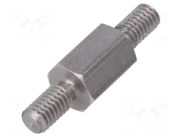 Screwed spacer sleeve; 10mm; Ext.thread: M4; hexagonal DREMEC TMM-M4X10/DR446