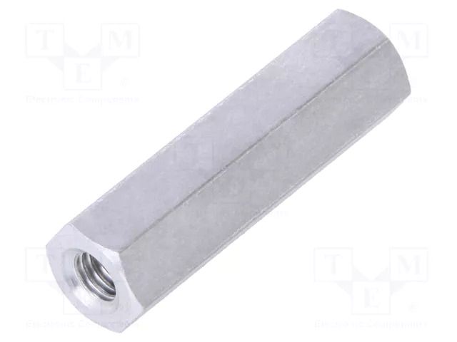 Screwed spacer sleeve; 20mm; Int.thread: M3; hexagonal; aluminium DREMEC TFF-M3X20/DR134
