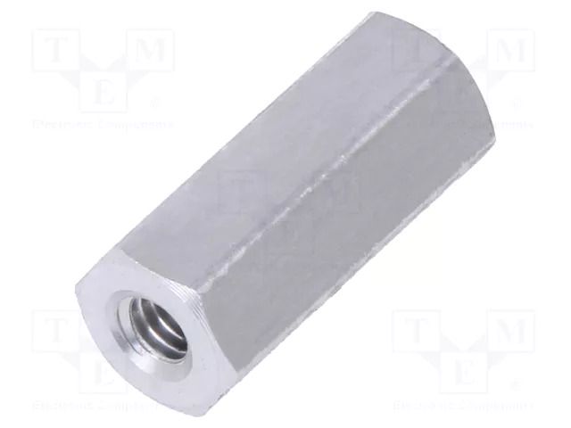 Screwed spacer sleeve; 12mm; Int.thread: M2,5; hexagonal DREMEC TFF-M2.5X12/DR132