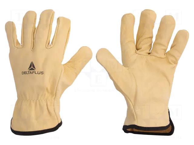 Protective gloves; Size: 9; natural leather; FB149 DELTA PLUS DEL-FB14909