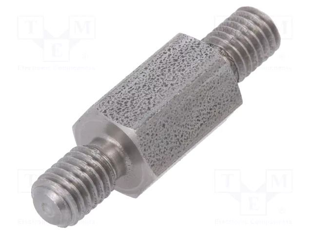 Screwed spacer sleeve; 12mm; Ext.thread: M5; hexagonal DREMEC TMM-M5X12/DR448