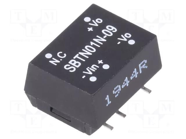 Converter: DC/DC; 1W; Uin: 21.6÷26.4VDC; Uout: 9VDC; SMT; SBTN01 MEAN WELL SBTN01N-09