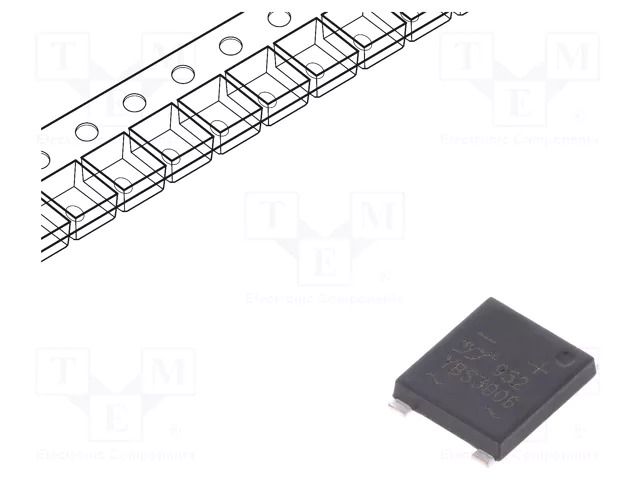 Bridge rectifier: single-phase; 600V; If: 3A; Ifsm: 110A; YBS; SMT YANGJIE TECHNOLOGY YBS3006-YAN
