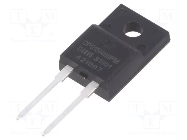 Diode: rectifying; THT; 400V; 15A; tube; Ifsm: 190A; TO220FP-2; 35W IXYS DPG15I400PM