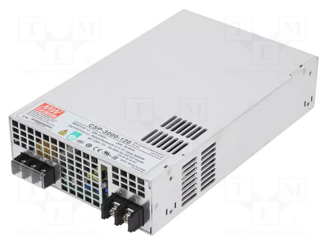 Power supply: switching; for building in,modular,programmable MEAN WELL CSP-3000-120