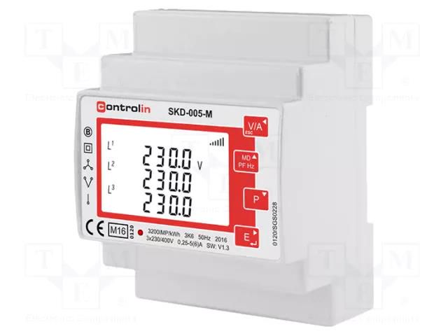 Counter; digital,mounting; for DIN rail mounting; three-phase CONTROLIN GMBH SKD-005-M