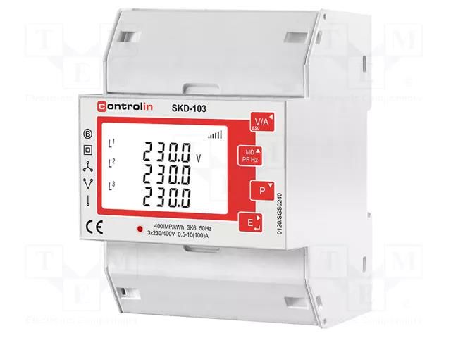 Counter; digital,mounting; for DIN rail mounting; three-phase CONTROLIN GMBH SKD-103-M