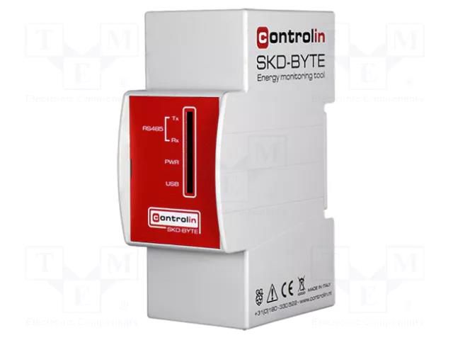 Data logger; IP20; 90.5x62x36mm; Interface: RS485,USB A; 0÷50°C CONTROLIN GMBH SKD-BYTE