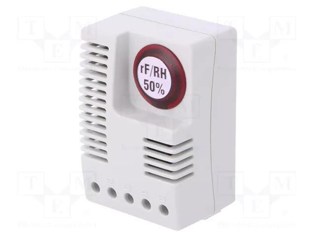 Sensor: hygrostat; 50÷50%RH; Usup: 230VAC; OUT: SPDT; 0÷60°C; IP20 STEGO EFR012/50