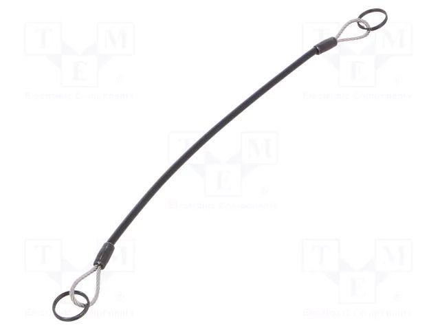 Retaining cable; Plating: PVC; stainless steel; L: 500mm; D1: 18mm ELESA+GANTER GN111.2-500-18A-SW