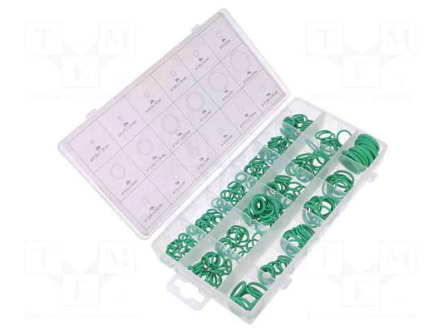 O-ring set; HNBR; inch,metric; air conditioning; 270pcs. YATO YT-06879