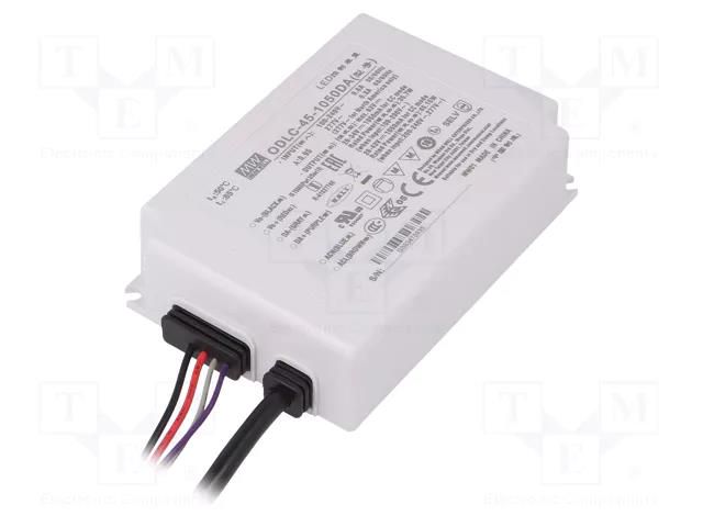 Power supply: switching; LED; 45.15W; 26÷43VDC; 1050mA; 90÷295VAC MEAN WELL ODLC-45-1050DA