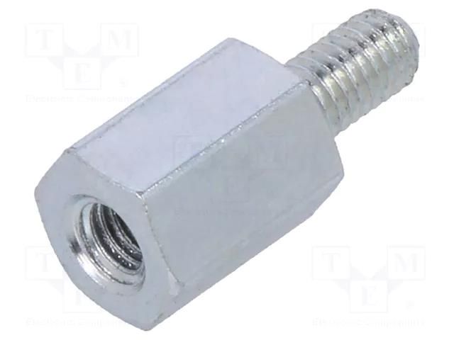 Screwed spacer sleeve; 8mm; Int.thread: M3; Ext.thread: M3; steel DREMEC TFM-M3X8/DR225
