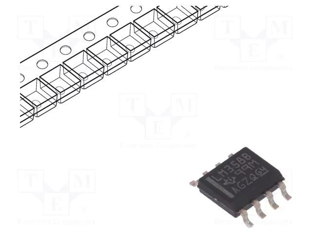 IC: operational amplifier; 1.2MHz; Ch: 2; SO8; ±1.5÷16VDC,3÷32VDC TEXAS INSTRUMENTS LM358BIDR