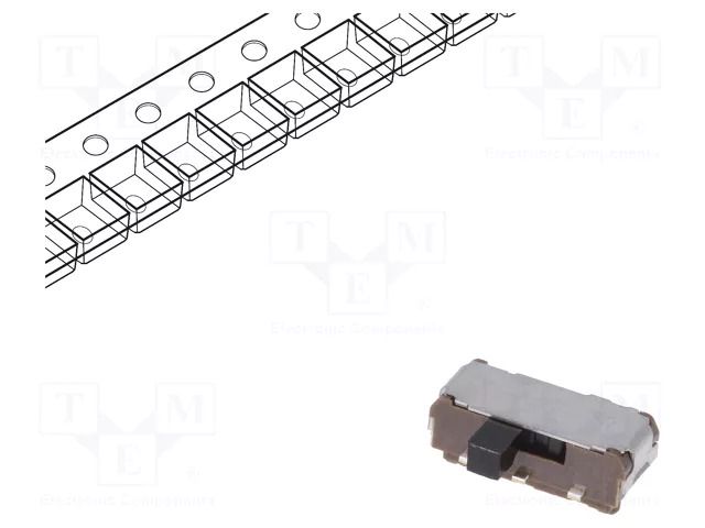 Switch: slide; Pos: 2; SPDT; 0.3A/6VDC; ON-ON; SMT; Leads: for PCB ALPS SSSS211603