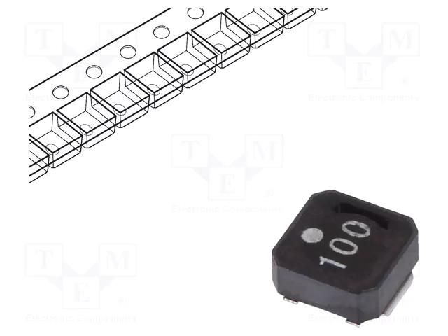 Inductor: ferrite; SMD; 10uH; 1.22A; 185mΩ; ±20%; VLCF TDK VLCF4020T-100MR85