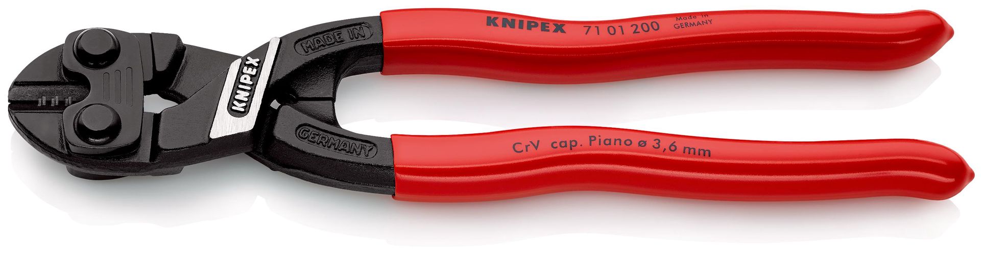 KNIPEX 71 01 200 CoBolt® Compact Bolt Cutter plastic coated black atramentized 200 mm 71 01 200 4003773033165