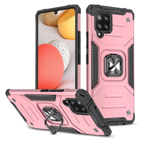 Wozinsky Ring Armor Case Kickstand Tough Rugged Cover for Samsung Galaxy A42 5G pink, Wozinsky 5907769316487