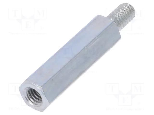 Screwed spacer sleeve; 18mm; Int.thread: M3; Ext.thread: M3; steel DREMEC TFM-M3X18/DR223