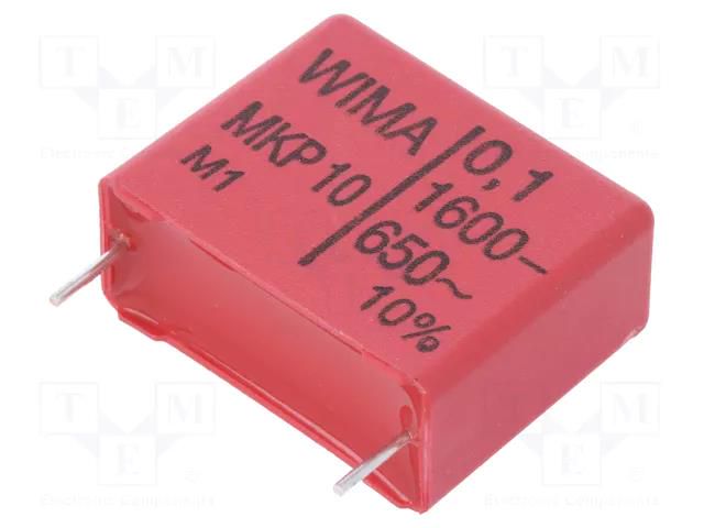 Capacitor: polypropylene; 100nF; 1.6kVDC; 650VAC; 26.5x11x21mm WIMA MKP10-100N/1600/10