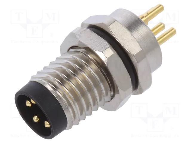 Connector: M8; male; PIN: 4; straight; for panel mounting; socket DEGSON ELECTRONICS SM8-D52C-A4K-0