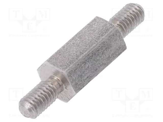 Screwed spacer sleeve; 10mm; Ext.thread: M3; hexagonal DREMEC TMM-M3X10/DR444