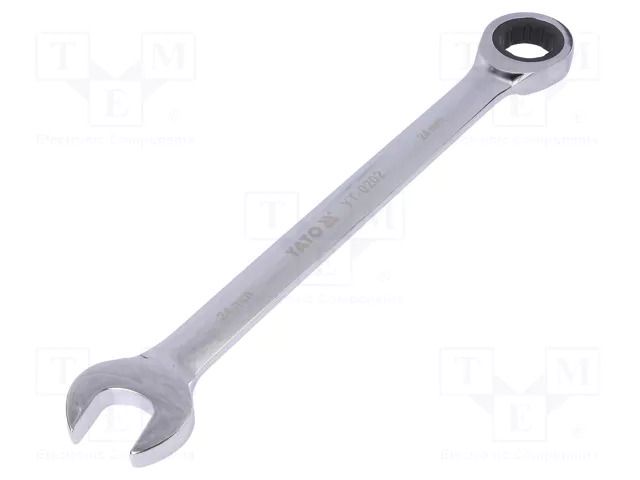Wrench; combination spanner,with ratchet; 24mm YATO YT-0202