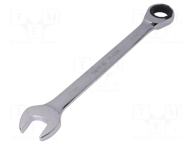 Wrench; combination spanner,with ratchet; 27mm YATO YT-0204