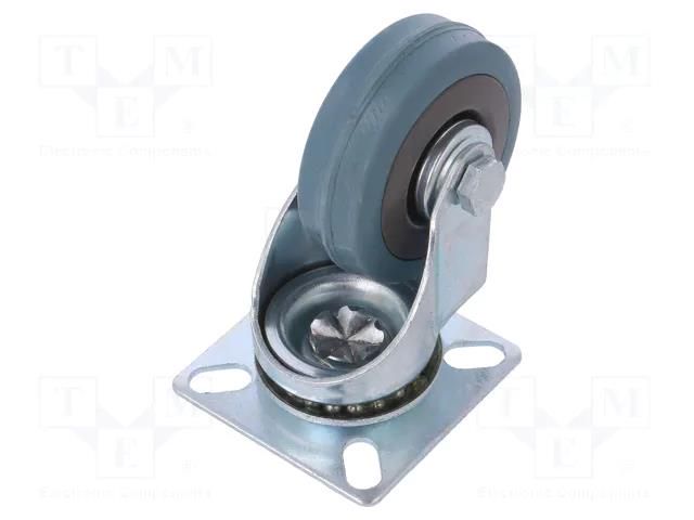 Transport wheel; Ø: 50mm; W: 17mm; H: 69mm; torsional; 35kg; steel; PG RADER CKPA-PG-50S