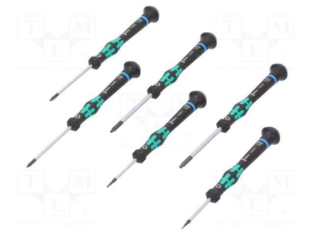 Kit: screwdrivers; precision; hex key,spherical; Kraftform Micro WERA WERA.05118156001