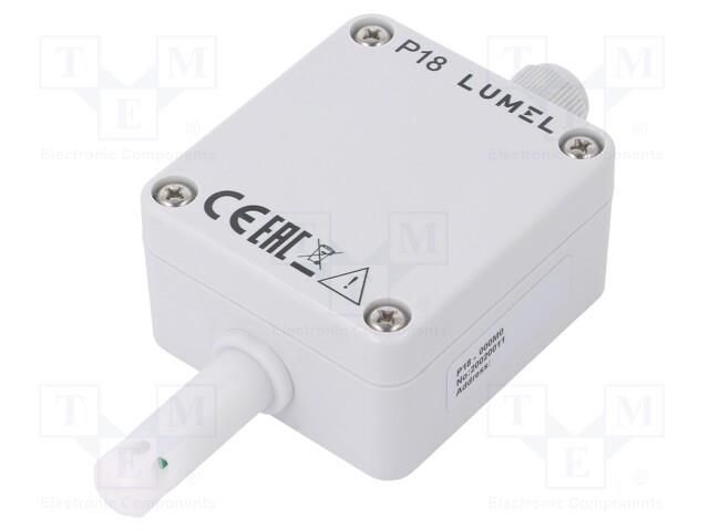 Converter: temperature and humidity; 9÷24VDC; 9÷24VAC; IP65; ±2% LUMEL P18-000M0