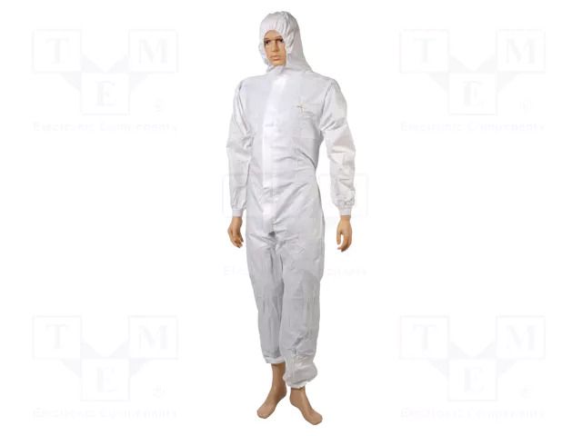 Protective coverall; Size: L; Protection class: 1; white DELTA PLUS DEL-DT117GT
