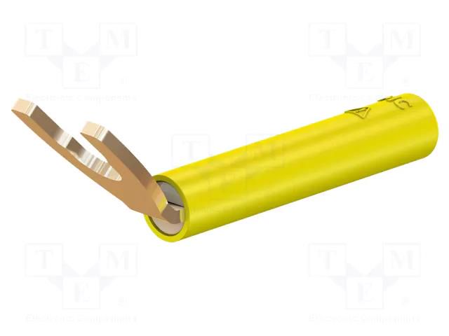 Connector: fork terminals; plug; 20A; yellow; Overall len: 43.2mm STÄUBLI B4-I/KA-24
