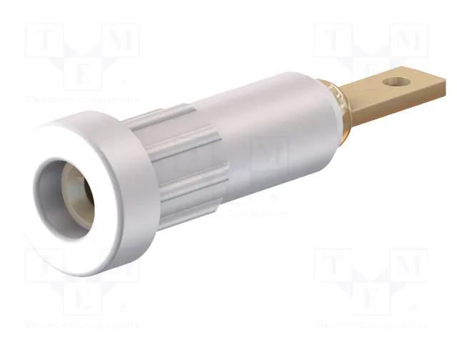 Connector: 2mm banana; socket; 10A; Overall len: 23mm; white; 60VDC STÄUBLI EB2-29