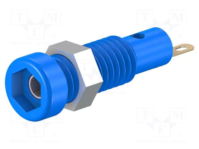 Connector: 2mm banana; socket; 10A; 23.3mm; blue; insulated; 60VDC STÄUBLI LB2-IF-23