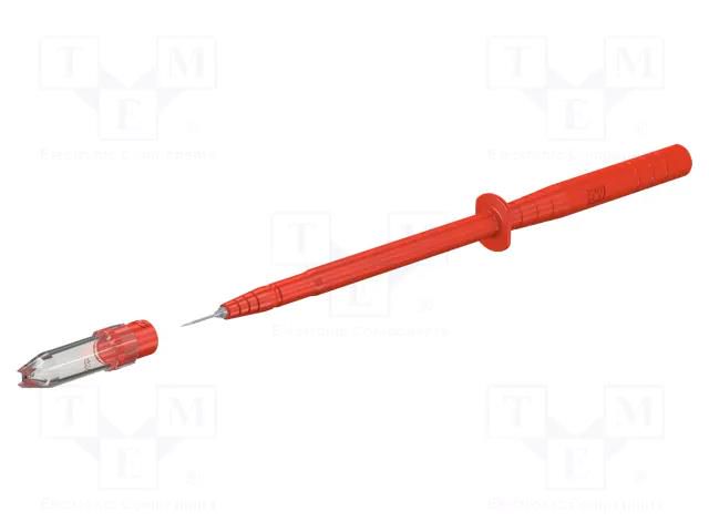 Test probe; 1A; red; Socket size: 4mm; Overall len: 128mm STÄUBLI SPP4-S/F-22