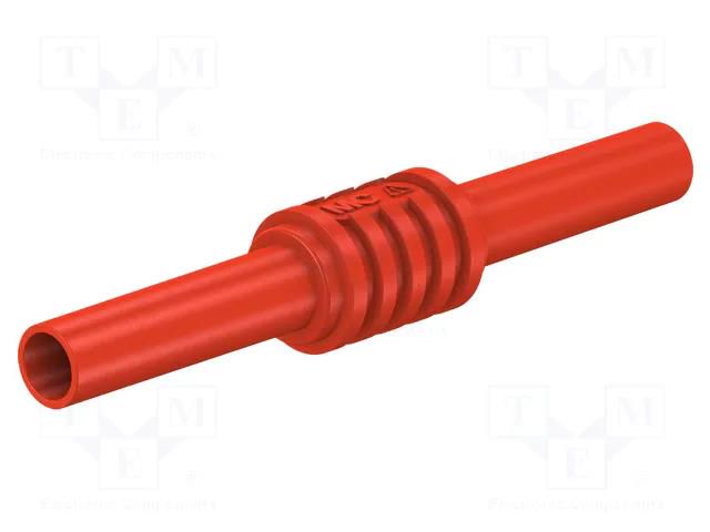 Connector: 4mm banana; adapter,socket; 32A; 1kV; 62.5mm; red STÄUBLI XHK-22