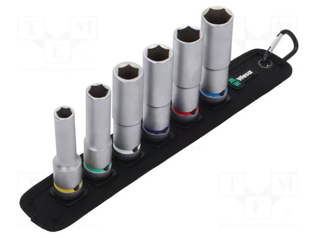 Wrench-set; 6-angles,socket spanner; Mounting: 1/2"; 83mm; 6pcs. WERA WERA.05004565001
